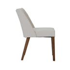 Chaises de salle à manger Noyer et Lin Rembourré Lot de 2 Couleurs Variées
