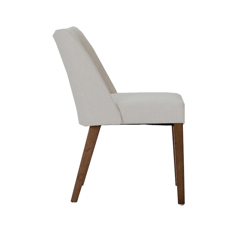Chaises de salle à manger Noyer et Lin Rembourré Lot de 2 Couleurs Variées