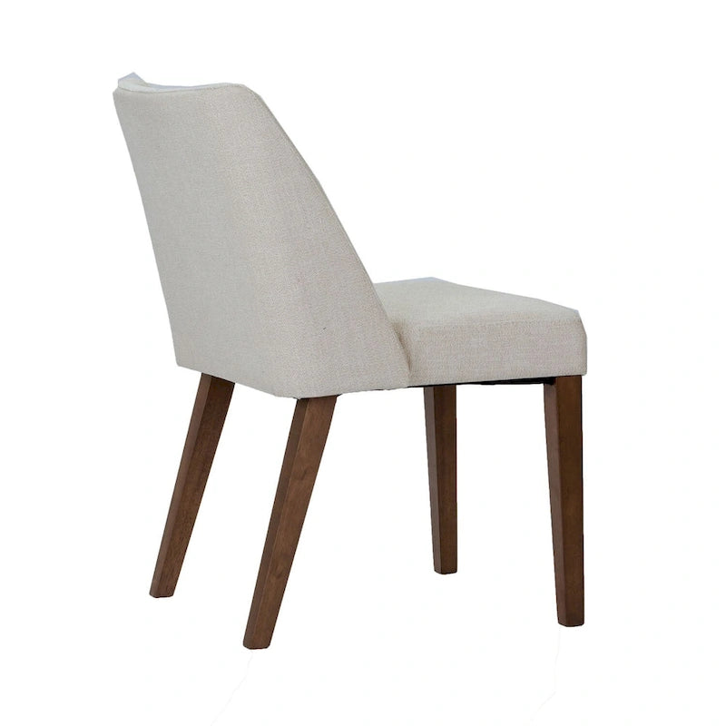 Chaises de salle à manger Noyer et Lin Rembourré Lot de 2 Couleurs Variées