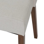 Chaises de salle à manger Noyer et Lin Rembourré Lot de 2 Couleurs Variées