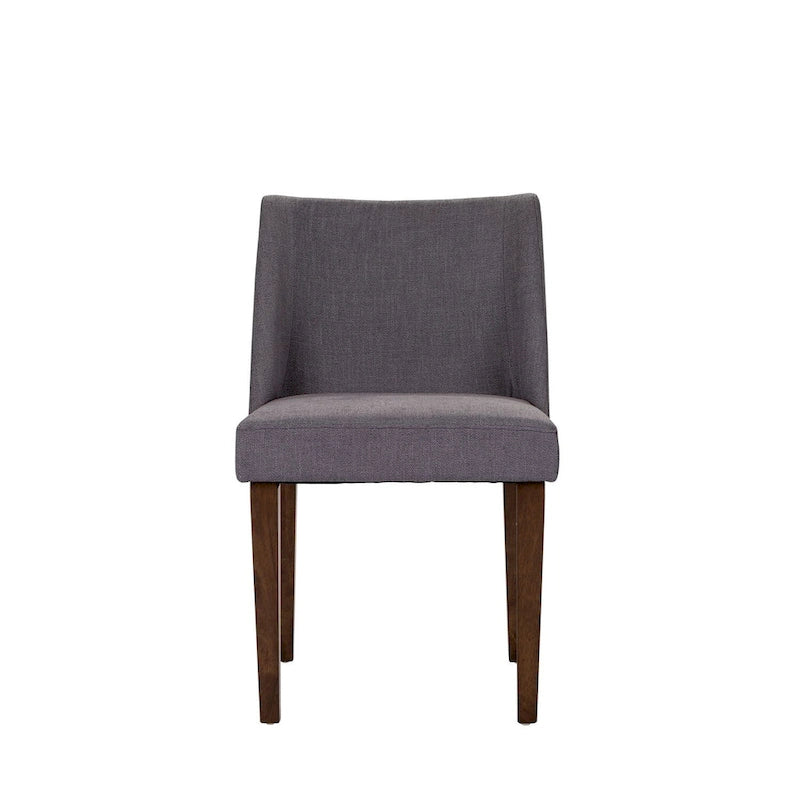 Chaises de salle à manger Noyer et Lin Rembourré Lot de 2 Couleurs Variées