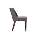 Chaises de salle à manger Noyer et Lin Rembourré Lot de 2 Couleurs Variées