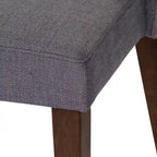 Chaises de salle à manger Noyer et Lin Rembourré Lot de 2 Couleurs Variées