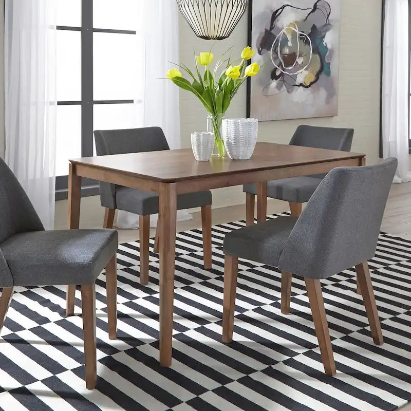 Chaises de salle à manger Noyer et Lin Rembourré Lot de 2 Couleurs Variées