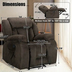 Fauteuil inclinable rembourré à bascule et pivotant