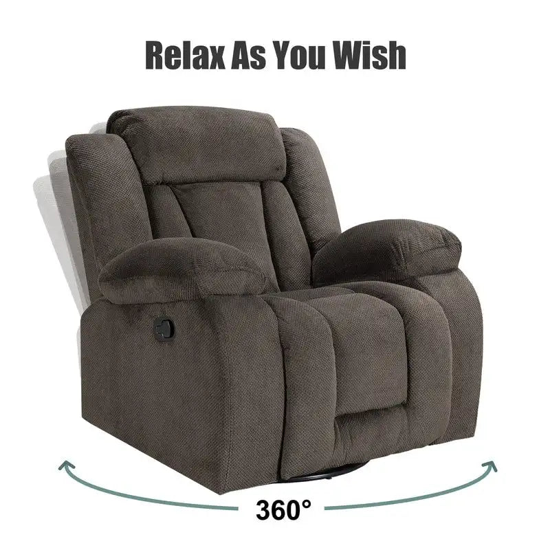 Fauteuil inclinable rembourré à bascule et pivotant