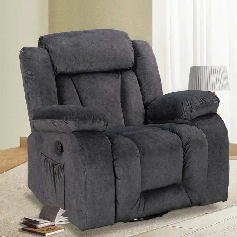 Fauteuil inclinable rembourré à bascule et pivotant