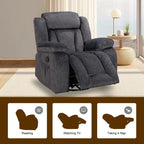 Fauteuil inclinable rembourré à bascule et pivotant