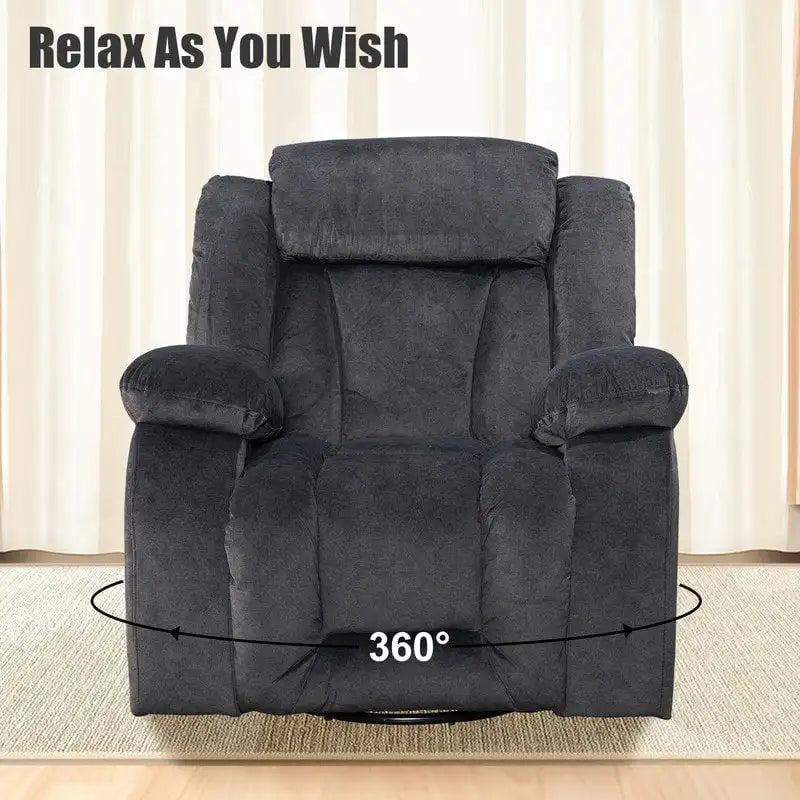 Fauteuil inclinable rembourré à bascule et pivotant