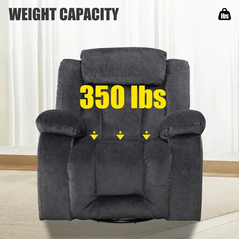 Fauteuil inclinable rembourré à bascule et pivotant