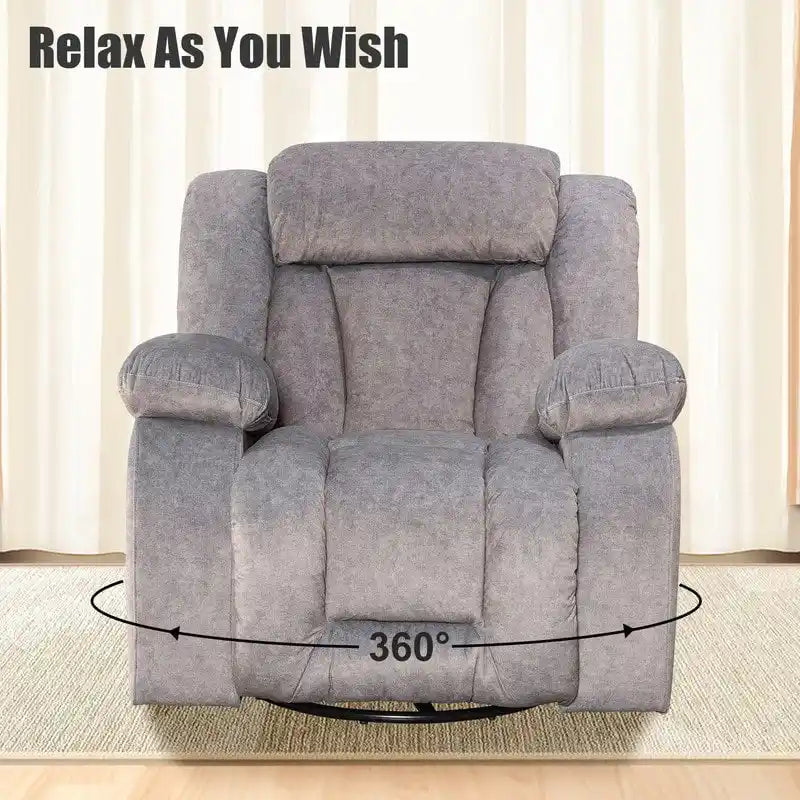 Fauteuil inclinable rembourré à bascule et pivotant