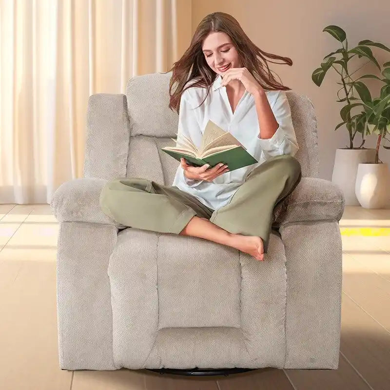 Fauteuil inclinable rembourré à bascule et pivotant