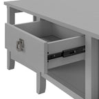 Bureau en L de 60 W avec tiroirs et espaces de rangement