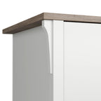 Bureau en L de 60 W avec tiroirs et espaces de rangement