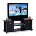 Meuble TV en MDF noir avec bacs de rangement
