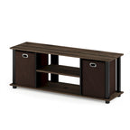  Tompkins Black MDF Entertainment Center with Storage Bins