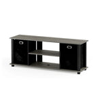 Meuble TV en MDF noir avec bacs de rangement