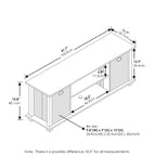 Meuble TV en MDF noir avec bacs de rangement