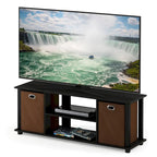 Meuble TV en MDF noir avec bacs de rangement