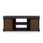 Meuble TV en MDF noir avec bacs de rangement