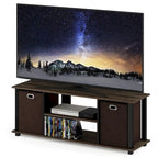 Meuble TV en MDF noir avec bacs de rangement