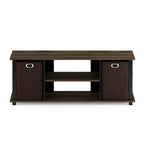 Meuble TV en MDF noir avec bacs de rangement