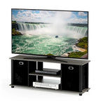 Meuble TV en MDF noir avec bacs de rangement
