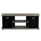 Meuble TV en MDF noir avec bacs de rangement