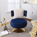 Fauteuil rond pivotant en tissu