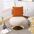 Fauteuil rond pivotant en tissu