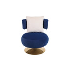 Fauteuil rond pivotant en tissu