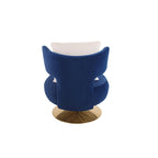 Fauteuil rond pivotant en tissu
