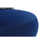 Fauteuil rond pivotant en tissu