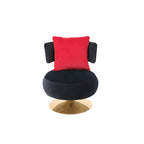 Fauteuil rond pivotant en tissu