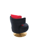 Fauteuil rond pivotant en tissu