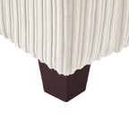 81 Canapé 3 places moderne en velours côtelé, canapé rectangaire rembourré en polyester avec base en bois pour salon
