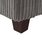81 Canapé 3 places moderne en velours côtelé, canapé rectangaire rembourré en polyester avec base en bois pour salon