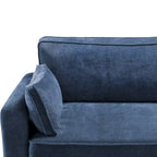 81 Canapé 3 places moderne en velours côtelé, canapé rectangaire rembourré en polyester avec base en bois pour salon