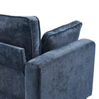 81 Canapé 3 places moderne en velours côtelé, canapé rectangaire rembourré en polyester avec base en bois pour salon