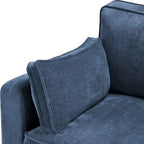 81 Canapé 3 places moderne en velours côtelé, canapé rectangaire rembourré en polyester avec base en bois pour salon