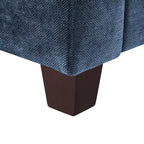 81 Canapé 3 places moderne en velours côtelé, canapé rectangaire rembourré en polyester avec base en bois pour salon