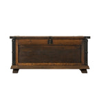 Malle ou Table Basse d'Intérieur Faite à la Main en Bois de Grange Récupéré Massif et Quincaillerie en Fer Forgé, Largeur 36 po
