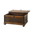 Malle ou Table Basse d'Intérieur Faite à la Main en Bois de Grange Récupéré Massif et Quincaillerie en Fer Forgé, Largeur 36 po