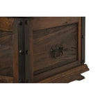 Malle ou Table Basse d'Intérieur Faite à la Main en Bois de Grange Récupéré Massif et Quincaillerie en Fer Forgé, Largeur 36 po