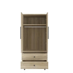 Armoire en bois avec 2 tiroirs et 2 portes