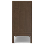 BUFFET/MEUBLE DE RANGEMENT EN BOIS MASSIF, RECTANGULAIRE, 2 PORTES, STYLE MODERNE, 96,5 CM DE LARGE, MARRON Noyer