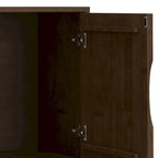 BUFFET/MEUBLE DE RANGEMENT EN BOIS MASSIF, RECTANGULAIRE, 2 PORTES, STYLE MODERNE, 96,5 CM DE LARGE, MARRON Noyer