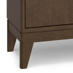 BUFFET/MEUBLE DE RANGEMENT EN BOIS MASSIF, RECTANGULAIRE, 2 PORTES, STYLE MODERNE, 96,5 CM DE LARGE, MARRON Noyer