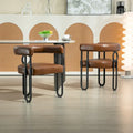 Fauteuil d'appoint, chaise de salle à manger, fauteuil club de cuisine en PU au design contemporain, lot de 2