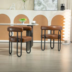 Fauteuil d'appoint, chaise de salle à manger, fauteuil club de cuisine en PU au design contemporain, lot de 2